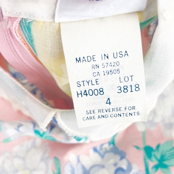 Vintage Girls Kids Cottagecore Prairie Dress 4 Floral NWT Dead Stock - Picture 4 of 6